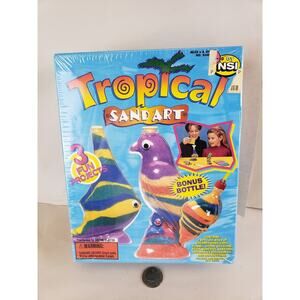 New Sealed Tropical Sand Art by NSI for ages 3+ 1996, 3 projects in Box